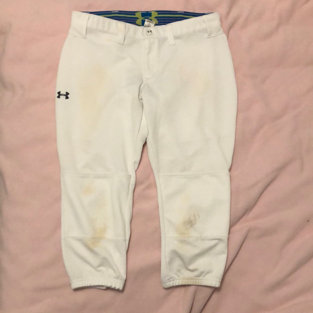white under armour softball pants